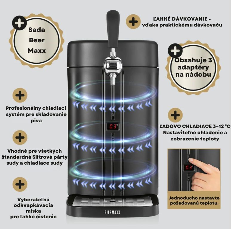 GourmetMaxx Party pivný výčap pre 5l súdky piva BierMaxx 14011 (2)